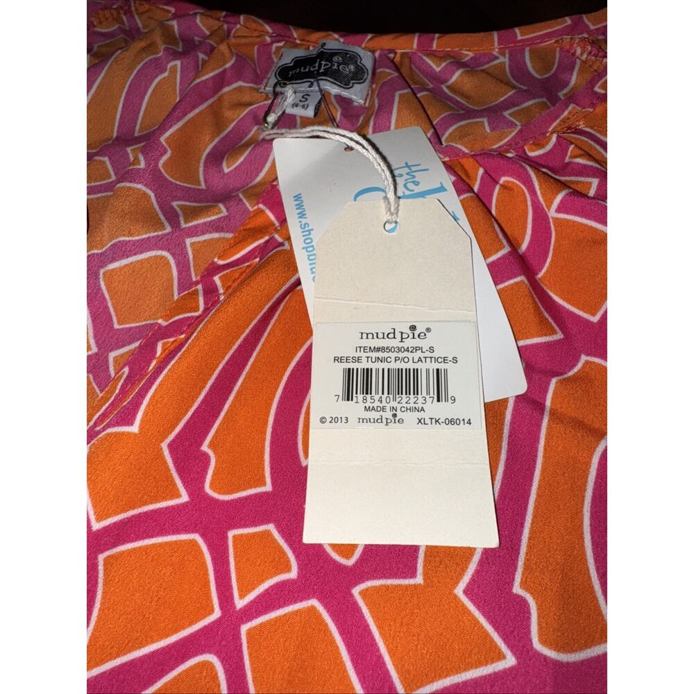 Mud Pie Ladies Dress Pink And Orange Small 4/6 NWT - Picture 4 of 7